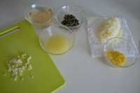 have all ingredients ready Ingredients prepared in small dishes