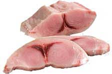Large swordfish steaks for sale in market