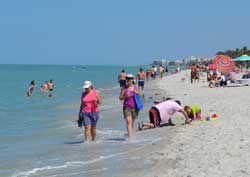 People walking on a beach