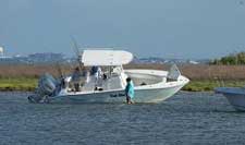 Boat grounded