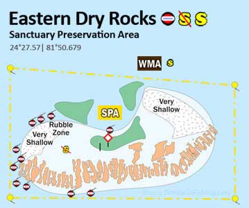 diagram Eastern Dry Rocks reef