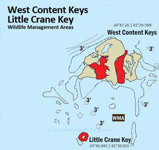 West Content Keys and Crane Key diagram