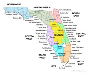 Florida counties map