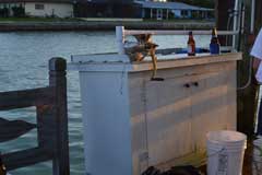 Fish Cleaning station with chum grinder attached