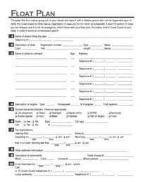 Float plan page