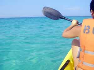 Kayaker on Gulf of Mexico