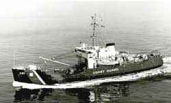 Old image of the USCGC Blackthorn on the water