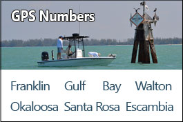 gps coordinates for Franklin, Gulf, Bay, Walton, Okaloosa, Santa Rosa and Escambia Counties