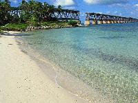 Bahia honda beach looking twords the old 7 mile bridge