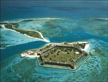 Aerial of Dry Tortugas Fort Jefferson