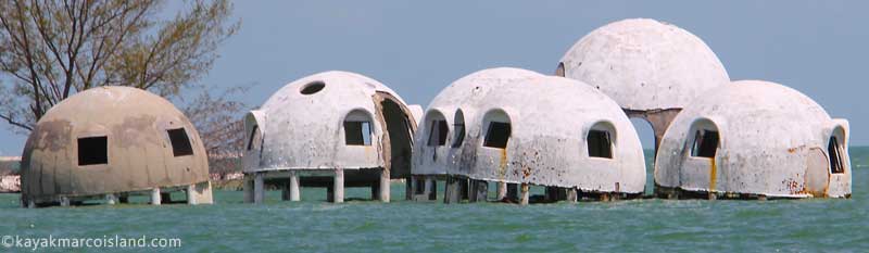 looking south on the dome houses