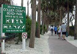 Sign for Marco Island South Beach entrance