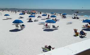 Fort Myers  beach look east from pier