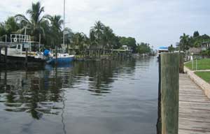 Canals on north side of Fort Myers Beach