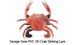 realistic plastic crab lure in red