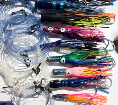 marlin fishing lures large skirted hooks for trolling offshore