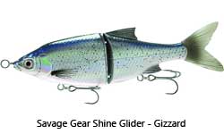 blue and silver swim bait lure