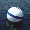Mooring buoy in the water
