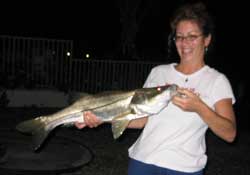 Liz holding snook