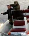 Russians with grenades on a boat