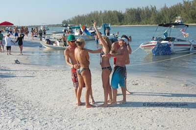 kids partying on keewayden beach