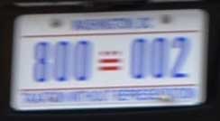 license place of VP Bidens SUV