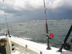 Offshore storm from boat