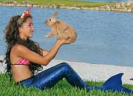 little miss mermaid in grass