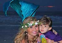 March Miss Mermaid with little girl