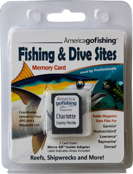 Charlotte County Fishing & Dive Sites memory card from florida go fishing