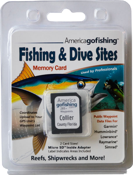 Collier County Fishing & Dive Sites memory card from florida go fishing