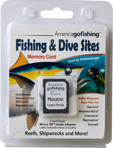Manatee County Fishing & Dive Sites memory card from florida go fishing