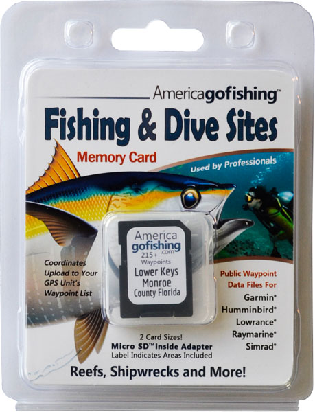 Lower Keys Fishing & Dive Sites memory card from florida go fishing