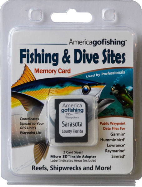 Sarasota County Fishing & Dive Sites memory card from florida go fishing