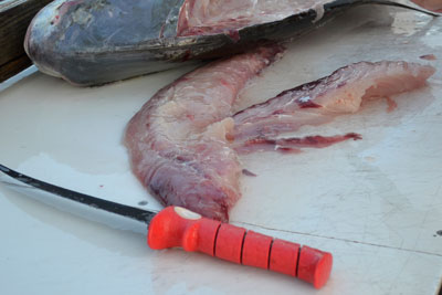 two fillets are now free of skin