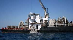 MBARA deploying artificial reef modules